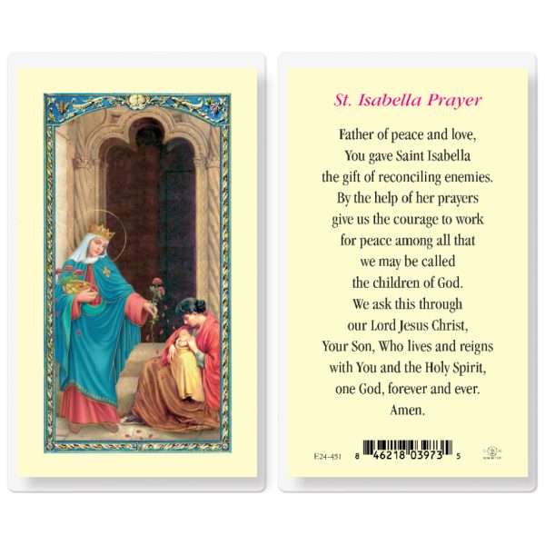 Saint Isabella Laminated Holy Card (pack of 25)