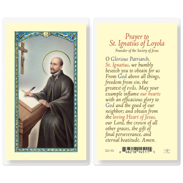 Saint Ignatius of Loyola Laminated Holy Card (pack of 25)