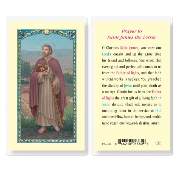 Saint James the Lesser Laminated Prayer Card (pack of 25)