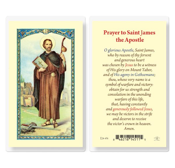 Saint James the Greater Laminated Prayer Card (pack of 25)