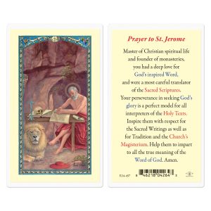 Saint Jerome Laminated Prayer Card (pack of 25)