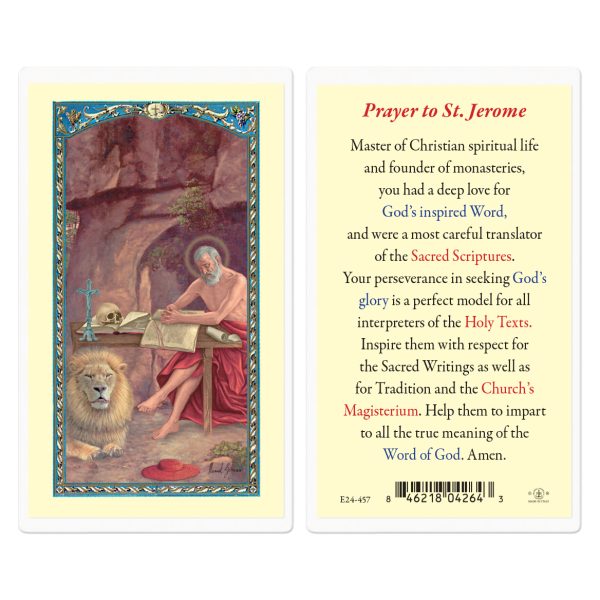 Saint Jerome Laminated Holy Card (pack of 25)