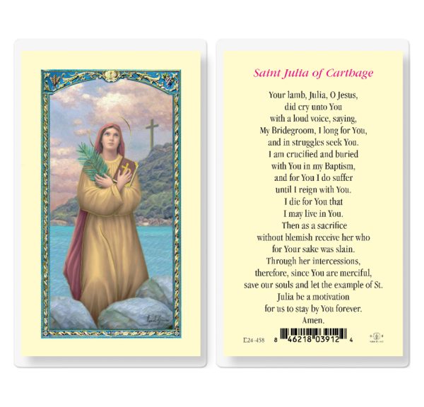 Saint Julia Laminated Prayer Card (pack of 25)