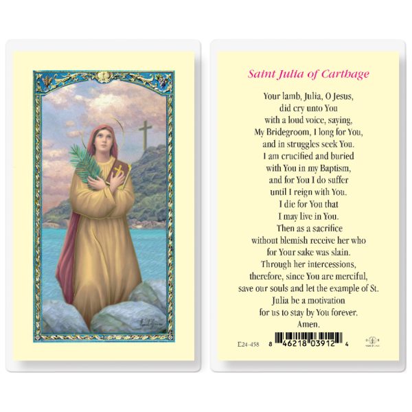 Saint Julia Laminated Holy Card (pack of 25)