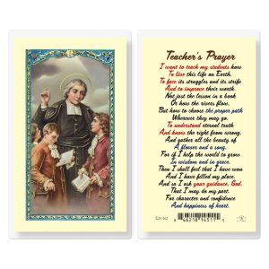 Teacher's Prayer Laminated Prayer Card (pack of 25)