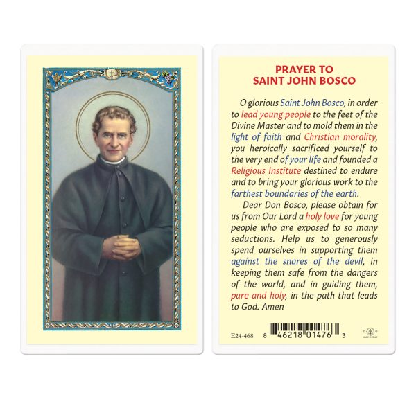 Saint John Bosco Laminated Prayer Card (pack of 25)