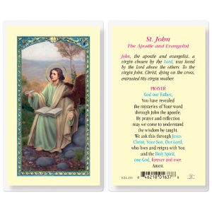 Saint John the Evangelist Laminated Prayer Card (pack of 25)