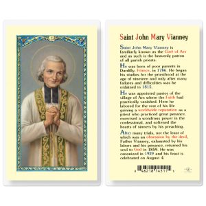 Saint John Mary Vianney Laminated Prayer Card (pack of 25)