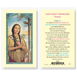 Saint Kateri Tekakwitha Laminated Prayer Card (pack of 25)