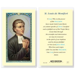 Saint Louis De Montfort Laminated Prayer Card (pack of 25)