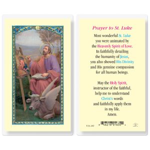 Saint Luke Laminated Prayer Card (pack of 25)