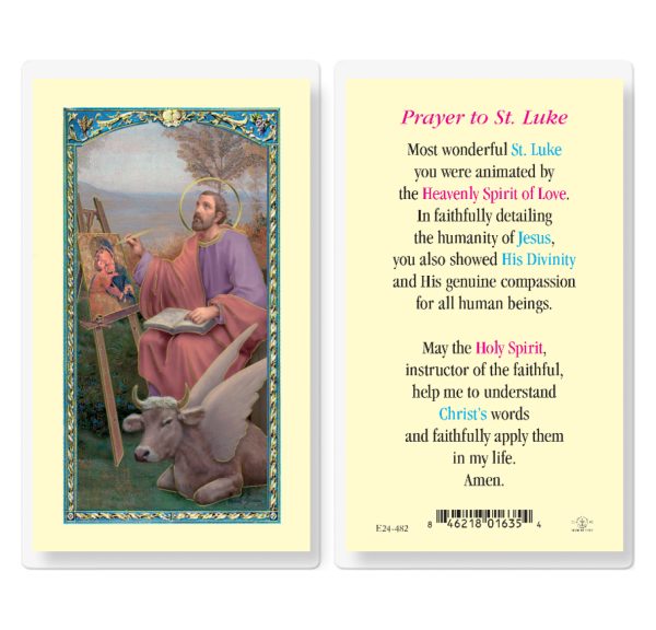 Saint Luke Laminated Prayer Card (pack of 25)