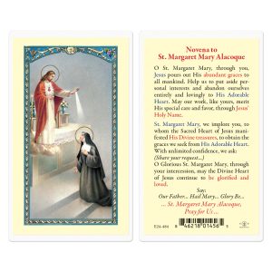 Saint Margaret Mary Alacoque Laminated Prayer Card (pack of 25)