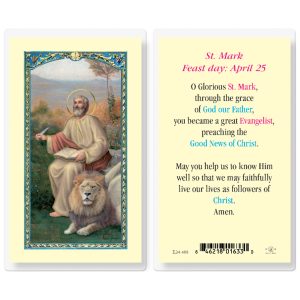 Saint Mark Laminated Prayer Card (pack of 25)