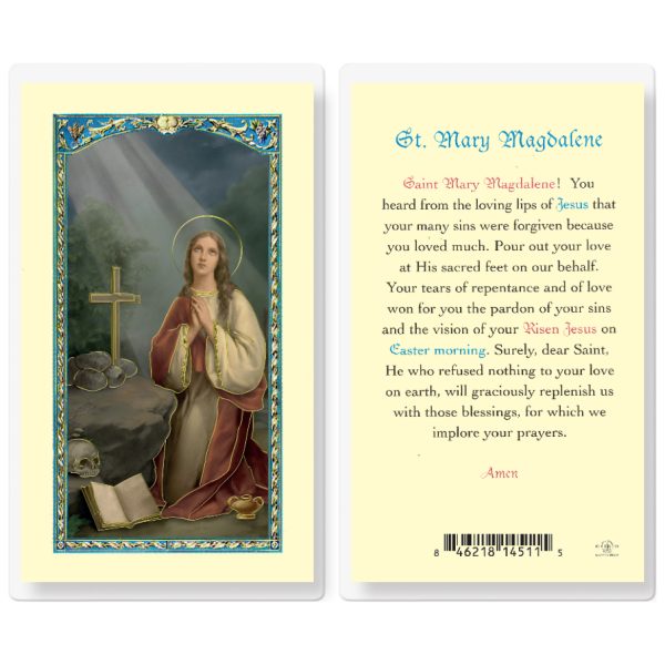 Saint Mary Magdalene Laminated Holy Card (pack of 25)
