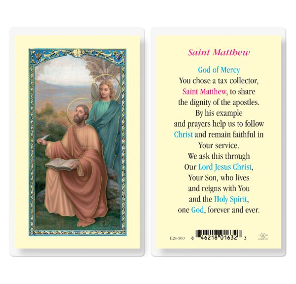Saint Matthew Laminated Prayer Card (pack of 25)