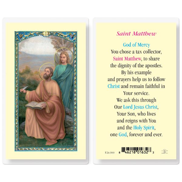 Saint Matthew Laminated Holy Card (pack of 25)
