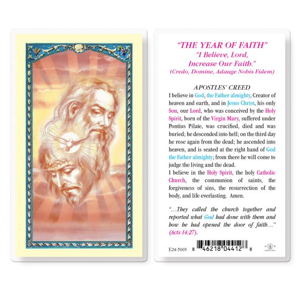 Year of Faith Laminated Prayer Card (pack of 25)