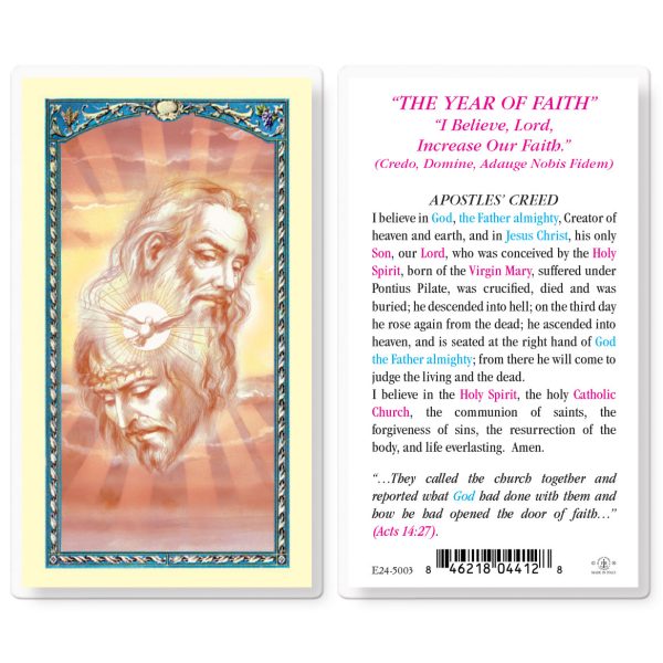 Year of Faith Laminated Holy Card (pack of 25)