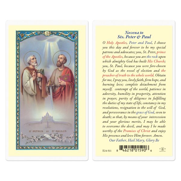 Saints Peter and Paul Laminated Holy Card (pack of 25)