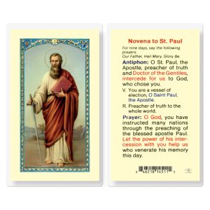 Saint Paul Novena Laminated Prayer Card (pack of 25)