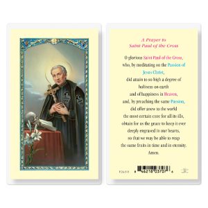 Saint Paul of the Cross Laminated Prayer Card (pack of 25)