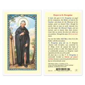 Saint Peregrine Laminated Prayer Card (pack of 25)
