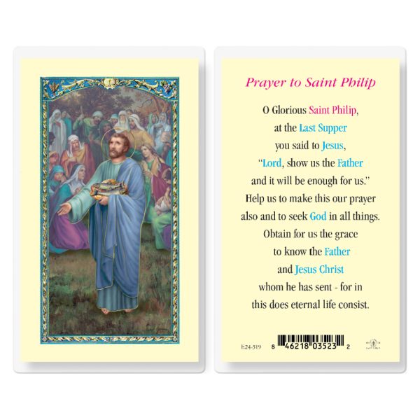 Saint Philip Laminated Holy Card (pack of 25)