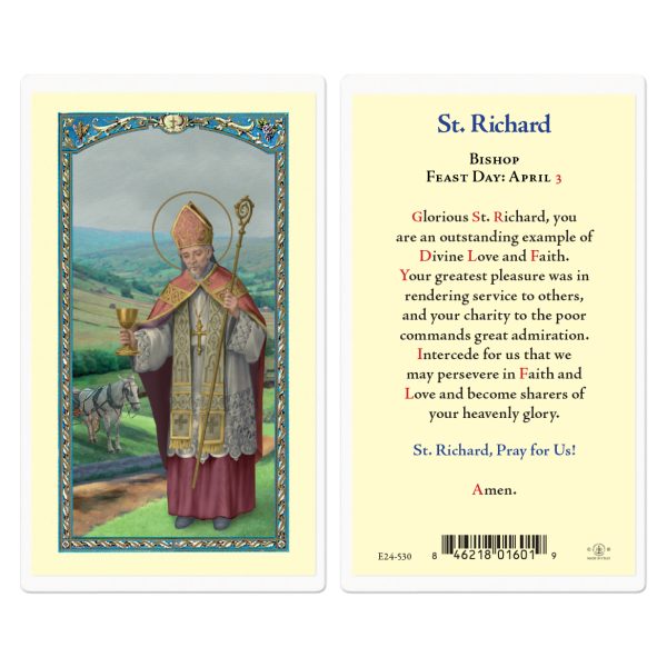 Saint Richard Laminated Holy Card (pack of 25)