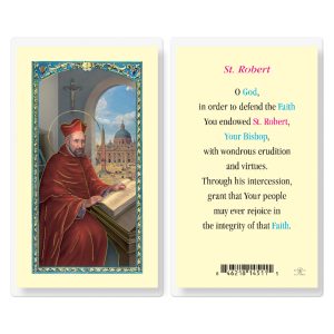Saint Robert Laminated Prayer Card (pack of 25)