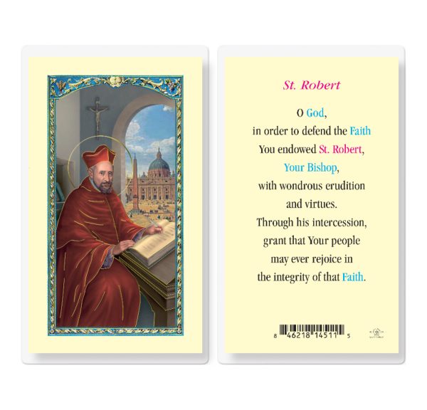 Saint Robert Laminated Prayer Card (pack of 25)