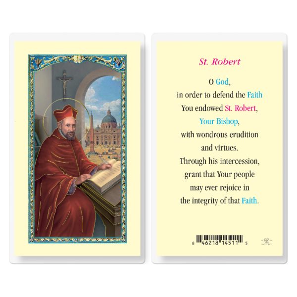 Saint Robert Laminated Holy Card (pack of 25)
