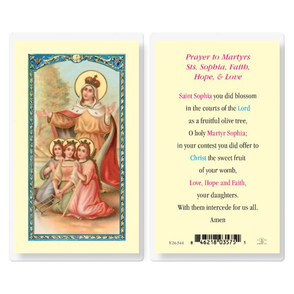 Saint Sophia Laminated Holy Card (pack of 25)