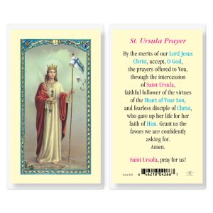 Saint Ursula Laminated Prayer Card (pack of 25)