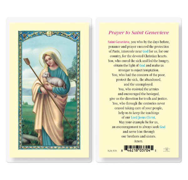 Saint Genevieve Laminated Prayer Card (pack of 25)