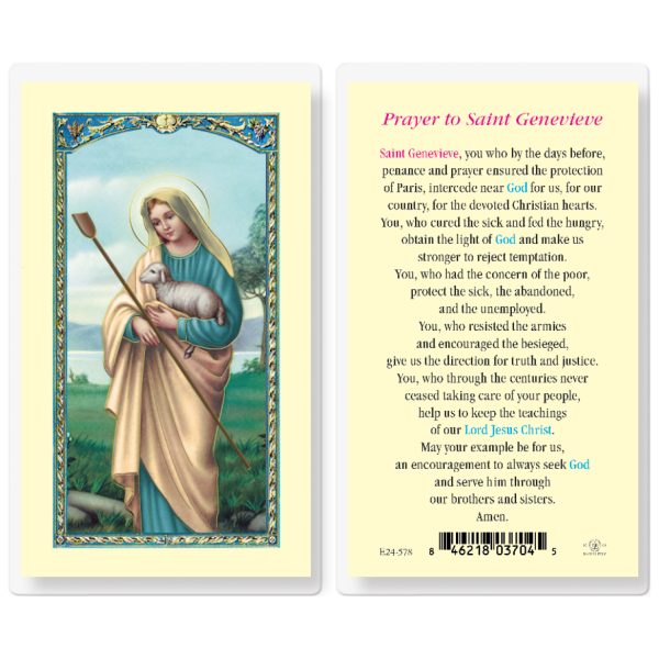 Saint Genevieve Laminated Holy Card (pack of 25)