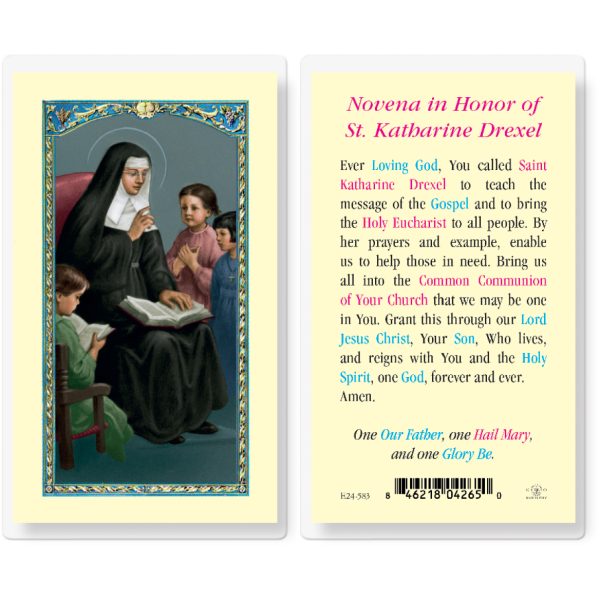 Saint Katharine Drexel Laminated Holy Card (pack of 25)