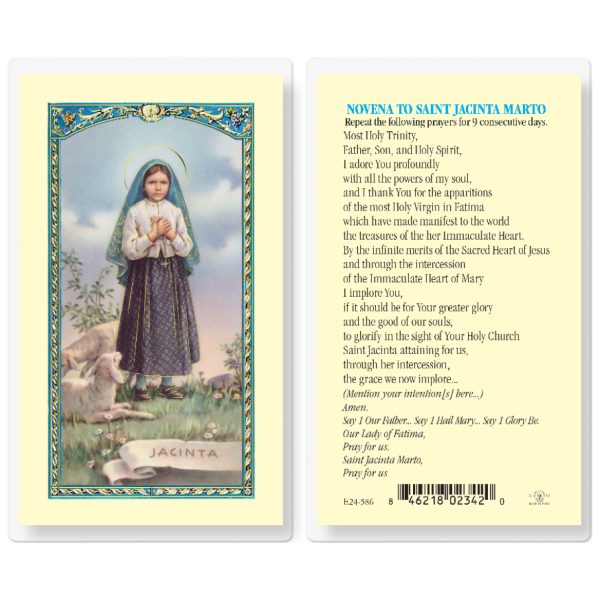 Saint Jacinta Marto Laminated Holy Card (pack of 25)