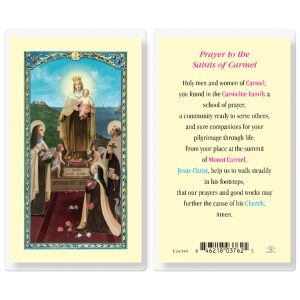 Saints of Carmel Laminated Prayer Card (pack of 25)