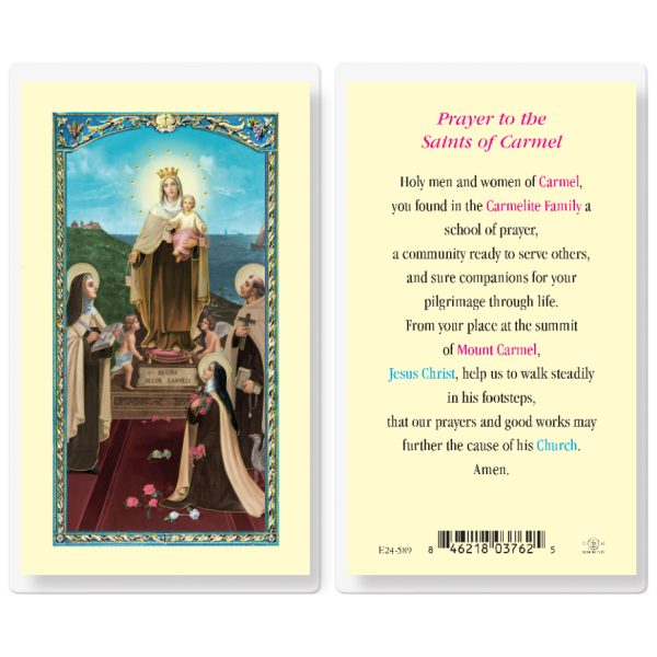 Saints of Carmel Laminated Holy Card (pack of 25)