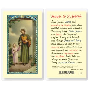 Saint Joseph Laminated Prayer Card (pack of 25)