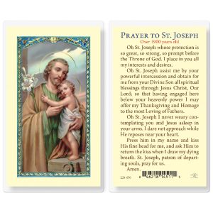 Saint Joseph Over 1900 Years Old Laminated Prayer Card (pack of 25)