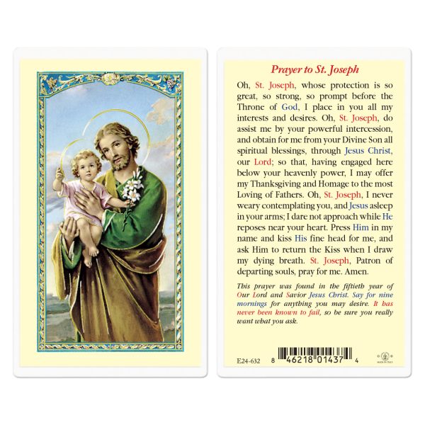 Saint Joseph 50th Year of Our Lord Laminated Holy Card (pack of 25)