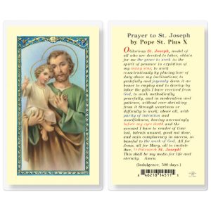 Saint Joseph Prayer of Pope Pius X Laminated Prayer Card (pack of 25)