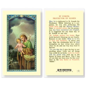 Saint Joseph Protection of Homes Laminated Prayer Card (pack of 25)