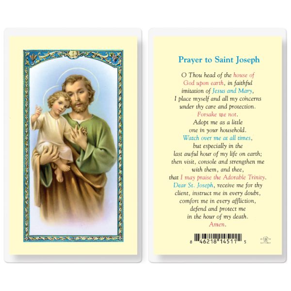 Saint Joseph Laminated Holy Card (pack of 25)