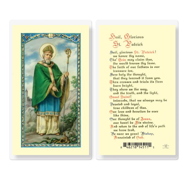 Saint Patrick Laminated Prayer Card (pack of 25)