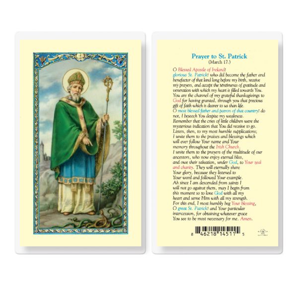 Saint Patrick Laminated Prayer Card (pack of 25)