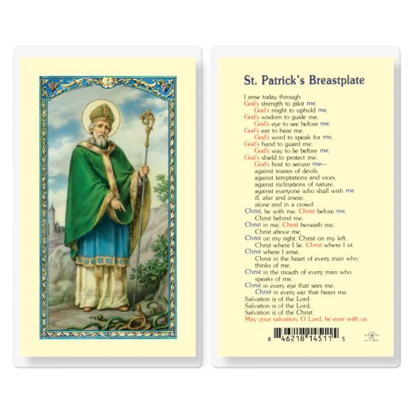 Saint Patrick's Breastplate Laminated Holy Card (pack of 25)