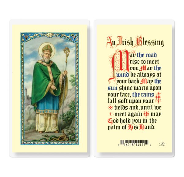 Saint Patrick an Irish Blessing Laminated Prayer Card (pack of 25)